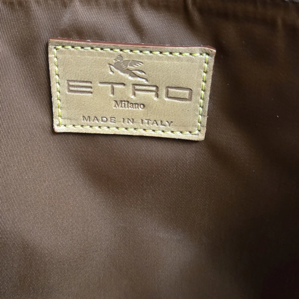 EUC ETRO Tote Paisley with Brown Leather handles - Picture 8 of 8